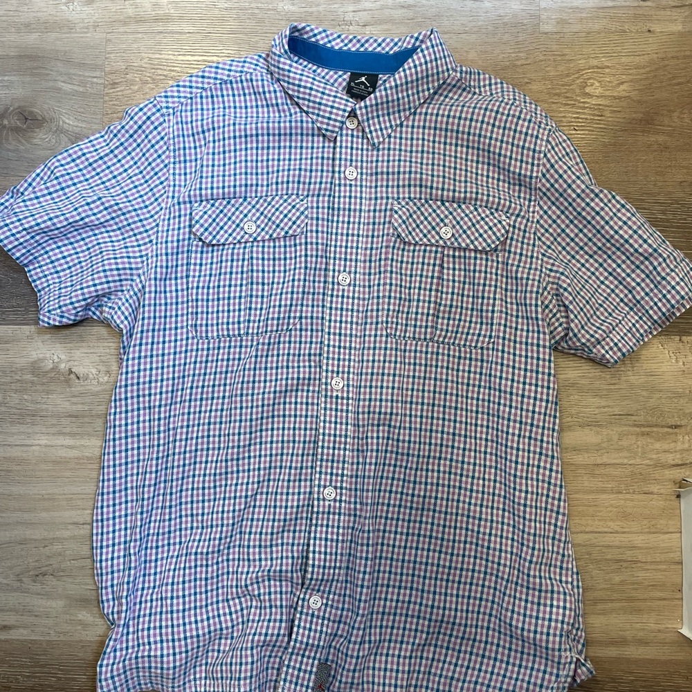 Jordan Blue and White Casual Button Down Shirt